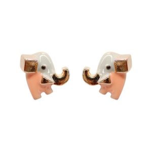 Short Story Earring Baby Elephant Silver