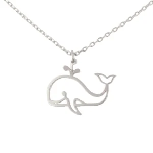 Short Story Whale Necklace